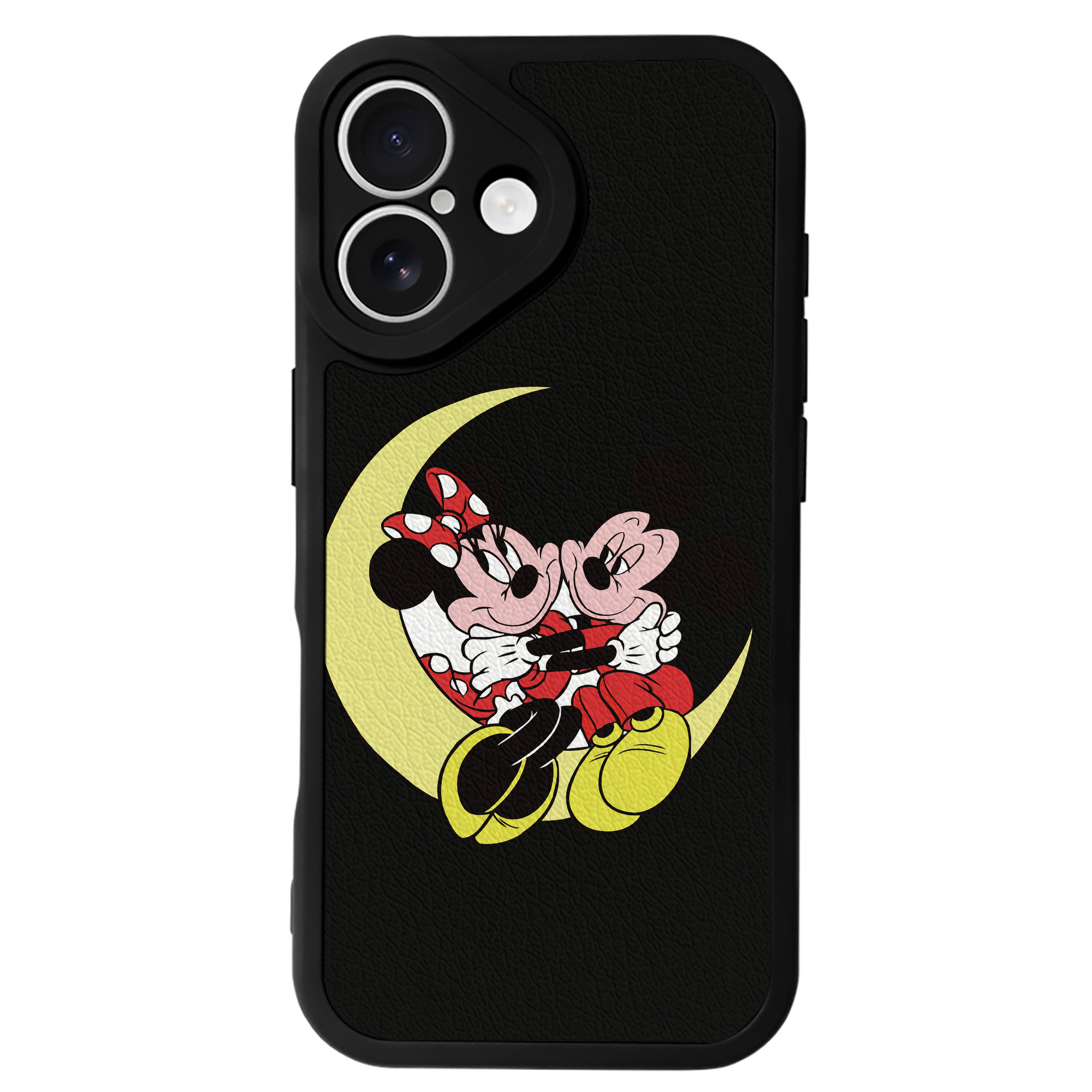 （画像用） ミッキーマウス Mickey Mouse 【iPhone 16シリーズ対応】シリコンスマホケース（レザー調） 材質：シリコン